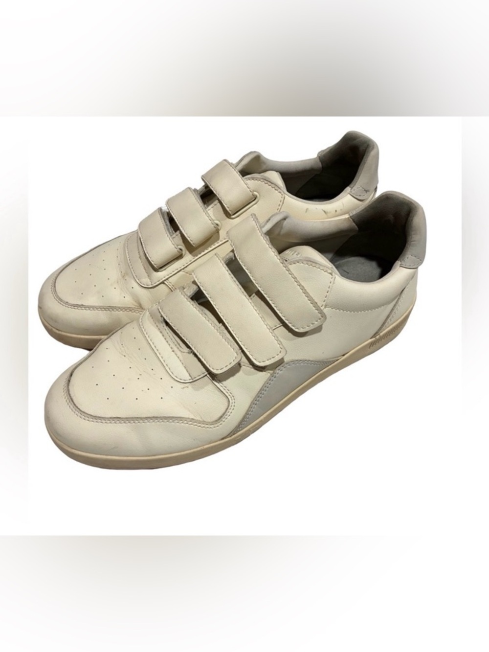 Men's Casual Velcro Sneakers in Off-White
